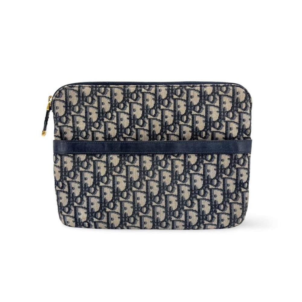 Dior Oblique Jacquard Pouch Navy